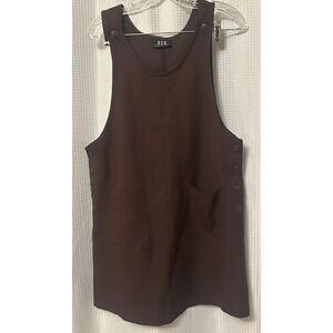 VTG 90s Y2K Rue 21 Womens Brown Jumper Dress Juniors Size 7/8 Grandmacore Grunge